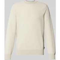 BOSS Orange Strickpullover mit gerippten Abschlüssen Modell 'Aspoki' in Beige, Größe XXL von Boss Orange