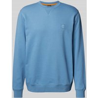 BOSS Orange Sweatshirt mit Label-Badge Modell 'Westart' in Rauchblau, Größe XXL von Boss Orange