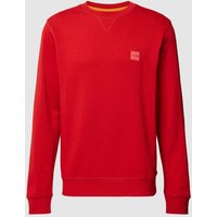 BOSS Orange Sweatshirt mit Label-Patch Modell 'WESTART' in Rot, Größe M von Boss Orange