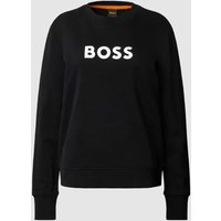 BOSS Orange Sweatshirt mit Label-Print Modell 'Elaboss' in Black, Größe L von Boss Orange