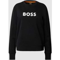 BOSS Orange Sweatshirt mit Label-Print Modell 'Elaboss' in Black, Größe M von Boss Orange