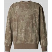 BOSS Orange Sweatshirt mit Label-Stitching in Beige, Größe XXL von Boss Orange