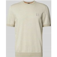 BOSS Orange T-Shirt aus Baumwoll-Kaschmir-Mix Modell 'Kanache' in Offwhite, Größe M von Boss Orange