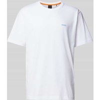 BOSS Orange T-Shirt mit Label-Print Modell 'Coral' in Weiss, Größe L von Boss Orange