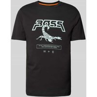 BOSS Orange T-Shirt mit Label-Print in Black, Größe M von Boss Orange