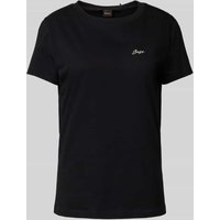 BOSS Orange T-Shirt mit Label-Stitching Modell 'Esogo' in Black, Größe S von Boss Orange
