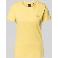 BOSS Orange T-Shirt mit Label-Stitching Modell 'Esogo' in GELB, Größe S von Boss Orange
