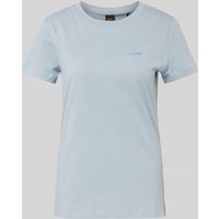 BOSS Orange T-Shirt mit Label-Stitching Modell 'Esogo' in Hellblau, Größe L von Boss Orange