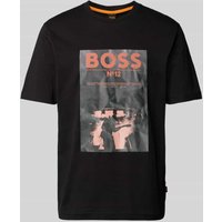 BOSS Orange T-Shirt mit Logo-Motiv-Print in Black, Größe L von Boss Orange