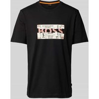 BOSS Orange T-Shirt mit Logo-Motiv-Print in Black, Größe M von Boss Orange