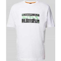 BOSS Orange T-Shirt mit Logo-Motiv-Print in Weiss, Größe M von Boss Orange