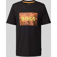 BOSS Orange T-Shirt mit Motiv-Print in Black, Größe L von Boss Orange
