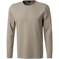 BOSS Orange Herren Longsleeve beige Baumwolle von Boss Orange