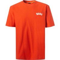 BOSS Orange Herren T-Shirt orange Baumwolle von Boss Orange