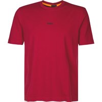 BOSS Orange Herren T-Shirt rot Baumwolle von Boss Orange