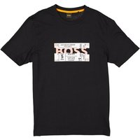 BOSS Orange Herren T-Shirt schwarz Baumwolle von Boss Orange