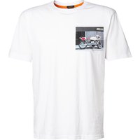 BOSS Orange Herren T-Shirt weiß Baumwolle von Boss Orange