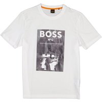 BOSS Orange Herren T-Shirt weiß Baumwolle von Boss Orange