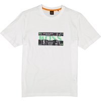 BOSS Orange Herren T-Shirt weiß Baumwolle von Boss Orange