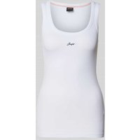 BOSS Orange Tanktop mit Label-Stitching Modell 'Ematite' in Weiss, Größe L von Boss Orange