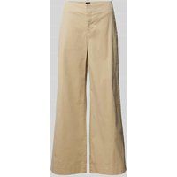 BOSS Orange Wide Leg Hose in unifarbenem Design Modell 'Tahiana' in Beige, Größe 34 von Boss Orange