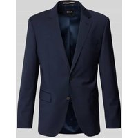 BOSS Slim Fit 2-Knopf-Sakko mit Kissing Buttons Modell 'Huge' in Marine, Größe 102 von Boss