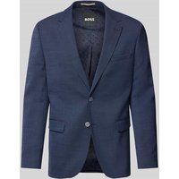 BOSS 2-Knopf-Sakko mit Kissing Buttons Modell 'Jasper' in Bleu Melange, Größe 27 von Boss