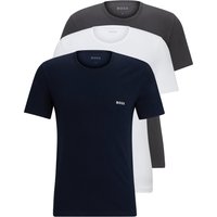 BOSS 3er Pack T-Shirts aus Baumwolle mit Label-Schriftzug, Regular Fit in XXL von Boss