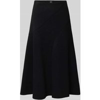 BOSS A-Linien Rock aus gekochter Schurwolle Modell 'VICENA' in Black, Größe 42 von Boss