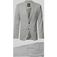 BOSS Anzug mit Strukturmuster in Silber, Größe 52 von Boss