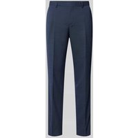 BOSS Anzughose mit Bügelfalten Modell 'Leon' in Bleu Melange, Größe 27 von Boss