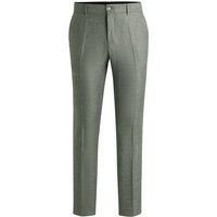 BOSS Strukturierte Anzughose mit Leinen und Stretch, Slim Fit von Boss