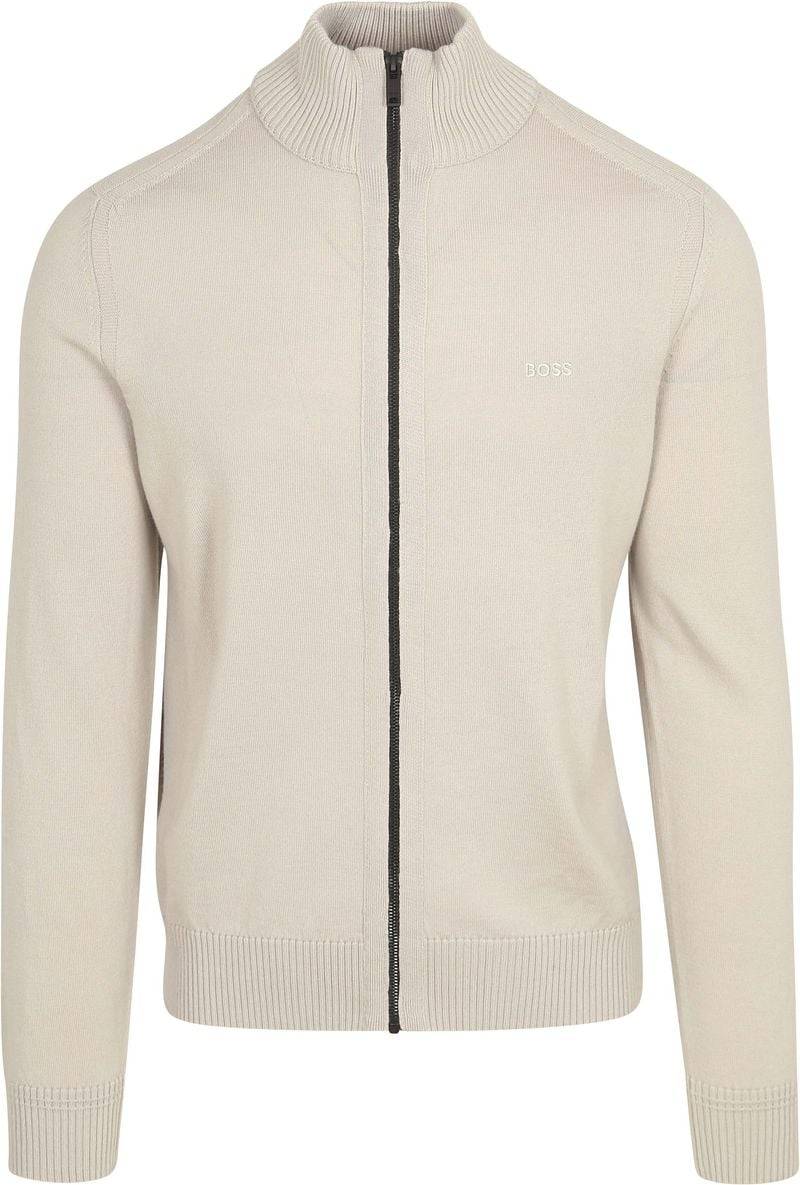 BOSS Avac Strickjacke Woolblend Greige - Größe XXL von Boss