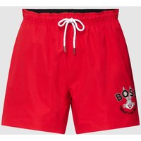 BOSS Badehose mit Looney-Tunes®-Print Modell 'FLO' in Rot, Größe S von Boss