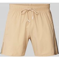BOSS Loose Fit Badehose mit elastischem Bund Modell 'ICONIC' in Camel, Größe XXL von Boss