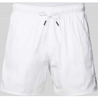 BOSS Loose Fit Badehose mit elastischem Bund Modell 'ICONIC' in Weiss, Größe XXL von Boss