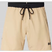 BOSS Badehose mit elastischem Bund Modell 'STARFISH' in Camel, Größe XXL von Boss
