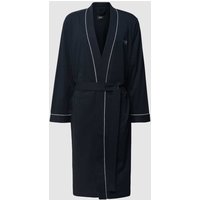 BOSS Bademantel mit Kontraststreifen Modell 'Kimono BM' in Dunkelblau, Größe XL von Boss