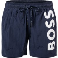 BOSS Herren Badeshorts blau Mikrofaser unifarben von Boss