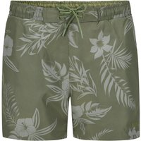 BOSS Badeshorts mit doppeltem Kordelzug und floralem Print von Boss