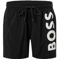 BOSS Herren Badeshorts schwarz Mikrofaser unifarben von Boss