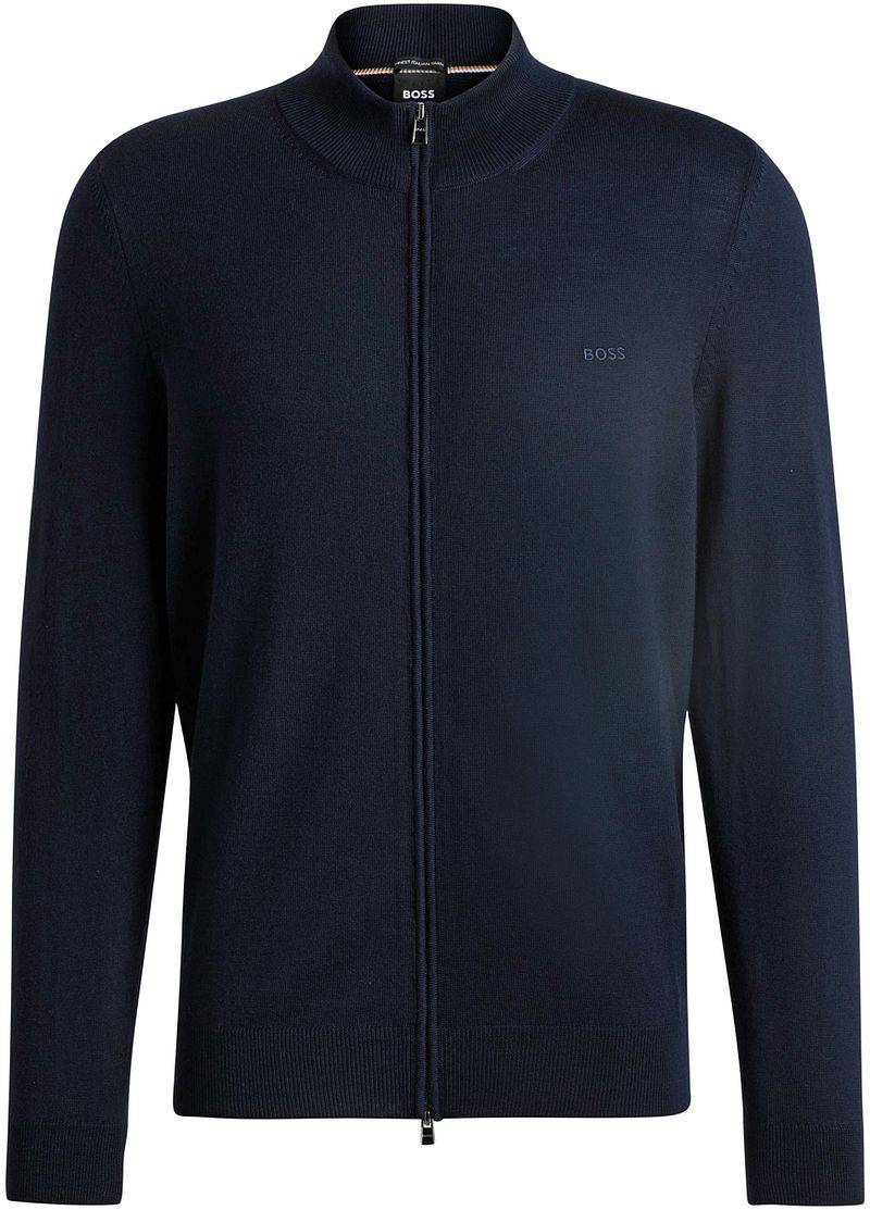 BOSS Balonso Strickjacke Wolle Navy - Größe XXL von Boss