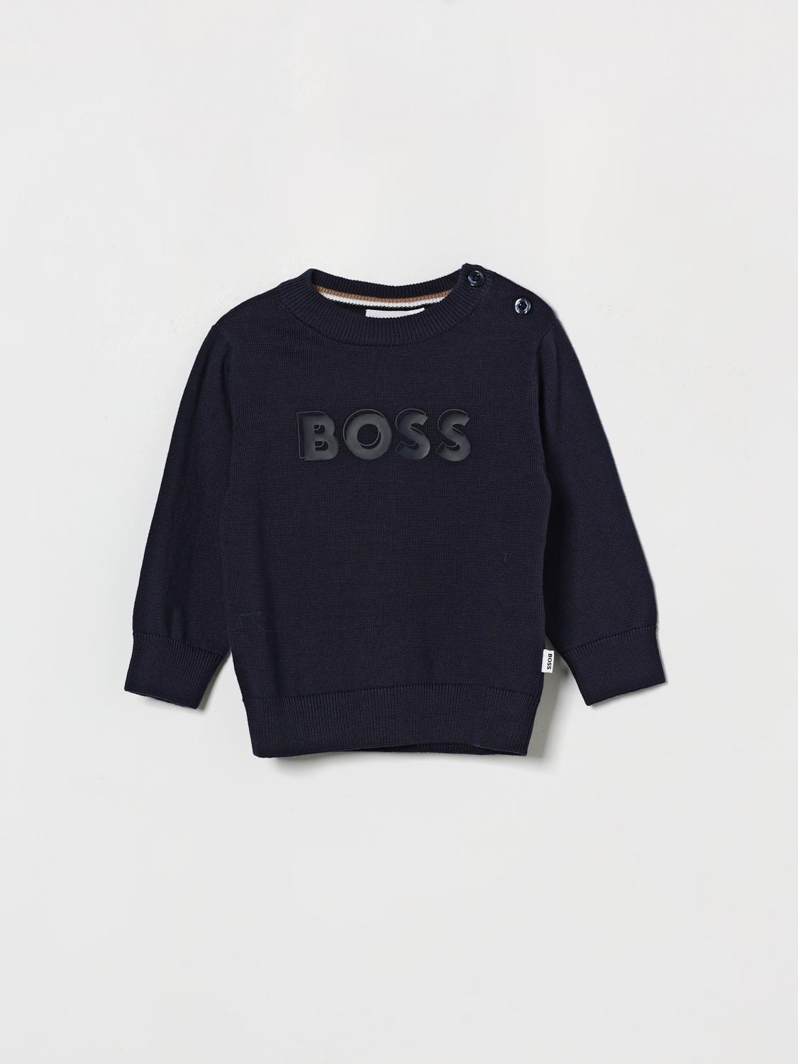 BOSS Baumwoll-Rundhalspullover von Boss