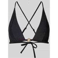 BOSS Black Women Bikini-Oberteil mit Label-Applikation Modell 'BETH' in Black, Größe M von BOSS Black Women