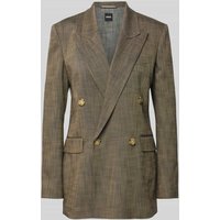 BOSS Blazer aus Viskose-Mix mit Strukturmuster Modell 'Jaleto' in Cognac Melange, Größe 46 von Boss