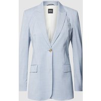 BOSS Black Women Blazer mit Gitterkaro Modell 'Jacketa' in Hellblau, Größe 38 von BOSS Black Women