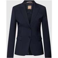 BOSS Black Women Blazer mit Pattentaschen Modell 'Juleah' in Marine, Größe 34 von BOSS Black Women