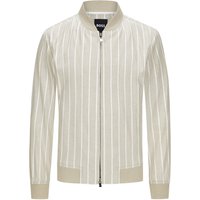 BOSS Blouson aus einem Leinengemisch mit Streifenmuster, Slim Fit von Boss