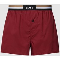 BOSS Boxershorts mit Logo-Bund im 2er-Pack Modell 'Boxer' in Dunkelrot, Größe XXL von Boss