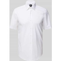 BOSS Business-Hemd mit 1/2-Arm und Kentkragen Modell 'Joe' in Weiss, Größe 45 von Boss